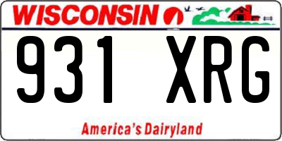 WI license plate 931XRG