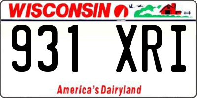 WI license plate 931XRI