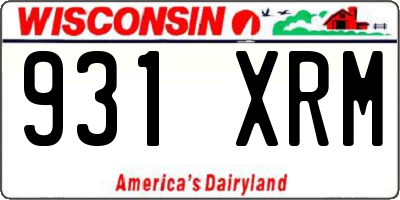 WI license plate 931XRM