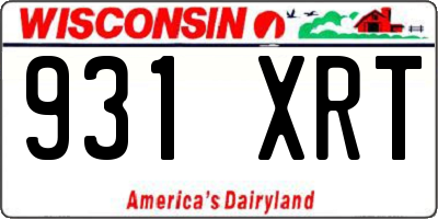 WI license plate 931XRT