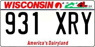 WI license plate 931XRY