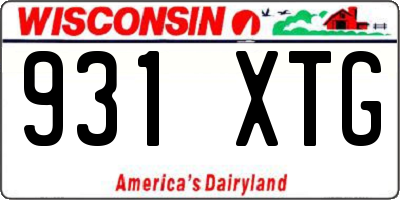 WI license plate 931XTG