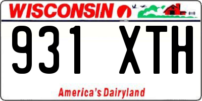 WI license plate 931XTH