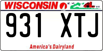 WI license plate 931XTJ