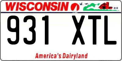 WI license plate 931XTL
