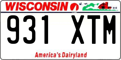 WI license plate 931XTM