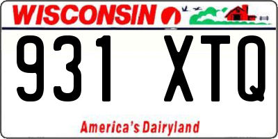WI license plate 931XTQ