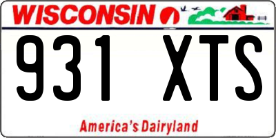 WI license plate 931XTS