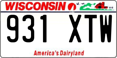 WI license plate 931XTW