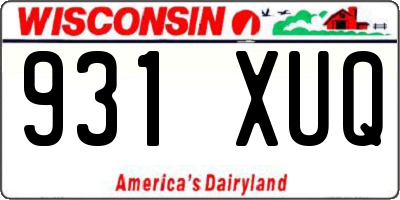 WI license plate 931XUQ