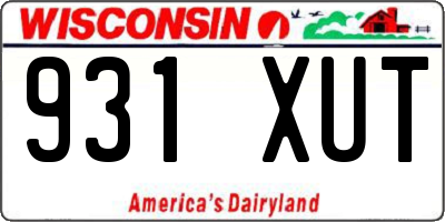 WI license plate 931XUT