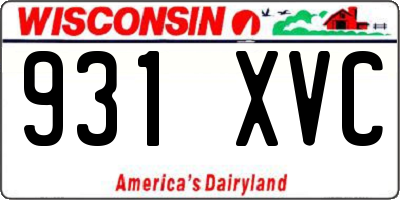 WI license plate 931XVC