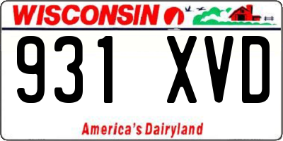 WI license plate 931XVD
