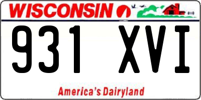 WI license plate 931XVI