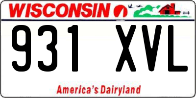 WI license plate 931XVL