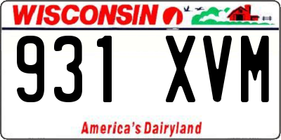 WI license plate 931XVM