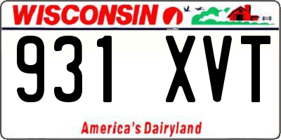 WI license plate 931XVT