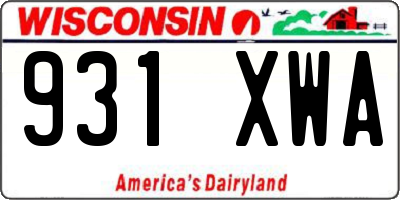 WI license plate 931XWA