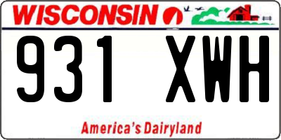 WI license plate 931XWH