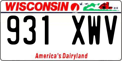 WI license plate 931XWV