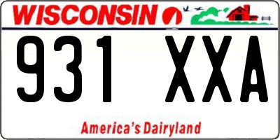 WI license plate 931XXA