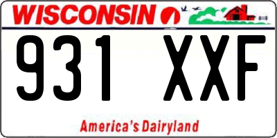 WI license plate 931XXF