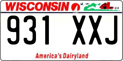 WI license plate 931XXJ