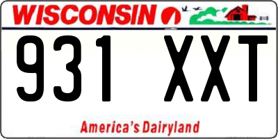 WI license plate 931XXT