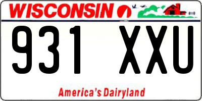 WI license plate 931XXU