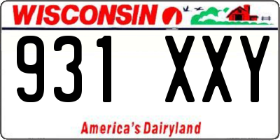 WI license plate 931XXY