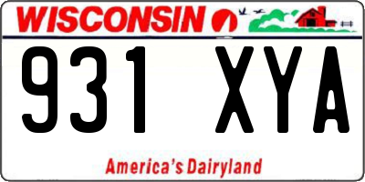 WI license plate 931XYA