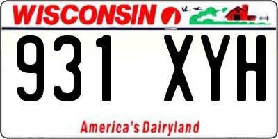 WI license plate 931XYH