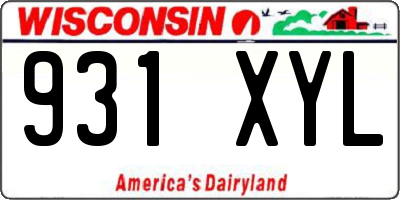 WI license plate 931XYL