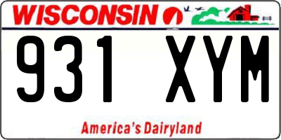 WI license plate 931XYM