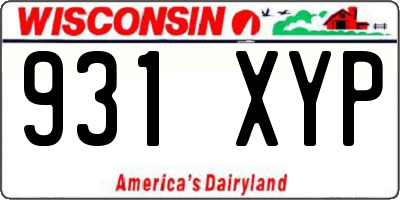 WI license plate 931XYP