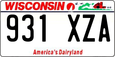 WI license plate 931XZA