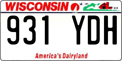 WI license plate 931YDH