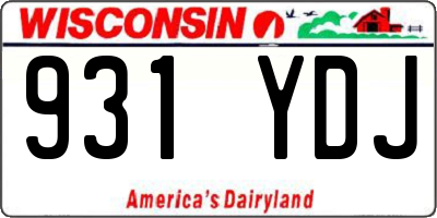 WI license plate 931YDJ