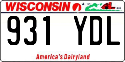 WI license plate 931YDL