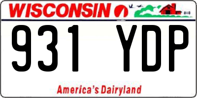 WI license plate 931YDP