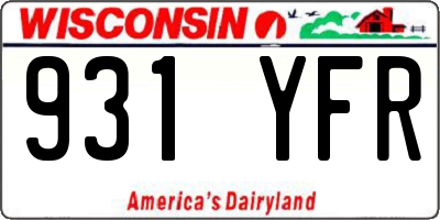 WI license plate 931YFR