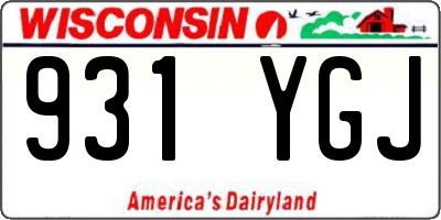 WI license plate 931YGJ