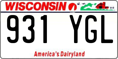 WI license plate 931YGL