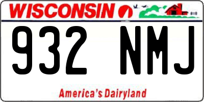 WI license plate 932NMJ