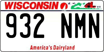 WI license plate 932NMN