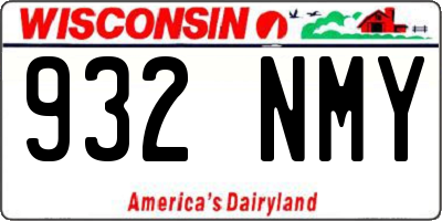 WI license plate 932NMY