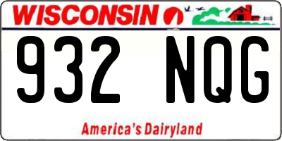 WI license plate 932NQG