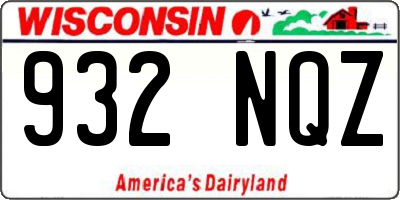 WI license plate 932NQZ