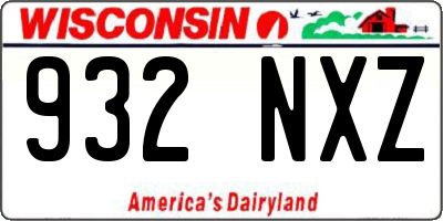 WI license plate 932NXZ