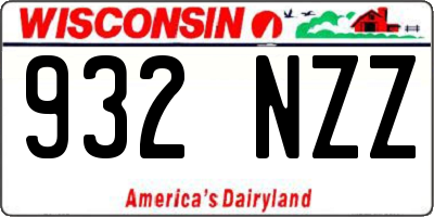 WI license plate 932NZZ